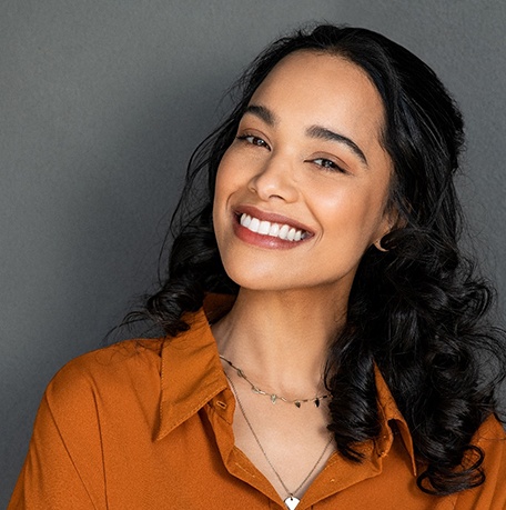 a woman in Soldotna smiling with dental bridges