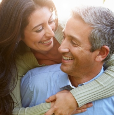 Smiling man and woman