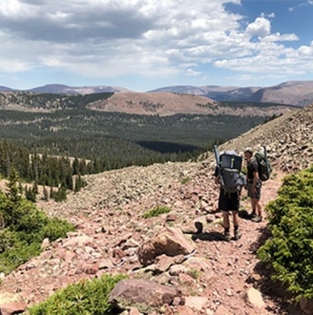 Doctor Christensen on a hike