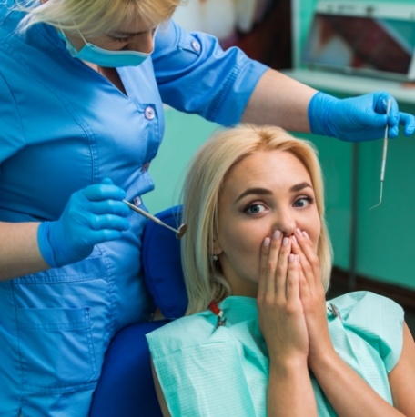 Fearful dental patient in need of sedation dentistry